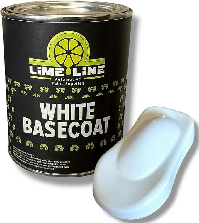 LiME LiNE Automotive Basecoats, 1k Urethane Base Coat Color (White Basecoat Quart)