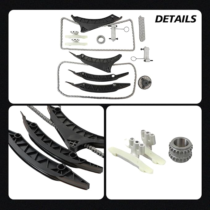 11317567500 Timing Chain Kit Camshaft Sprocket Fits for 550 650 750 X5 X6 ALPINA B7 N63B V8 Engine Timing Chain Parts Repalce OE 11317567503S1 11317567500S1 11147574373 11317567503