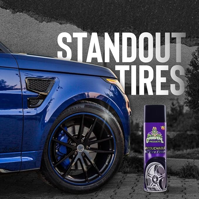 Untouchable Tire Shine Spray – Long-Lasting Wet Tire Finish for Deep Gloss & Protection – Waterproof Tire Shine, Easy Application, Premium Tire Cleaner Shine 8oz (2PK)
