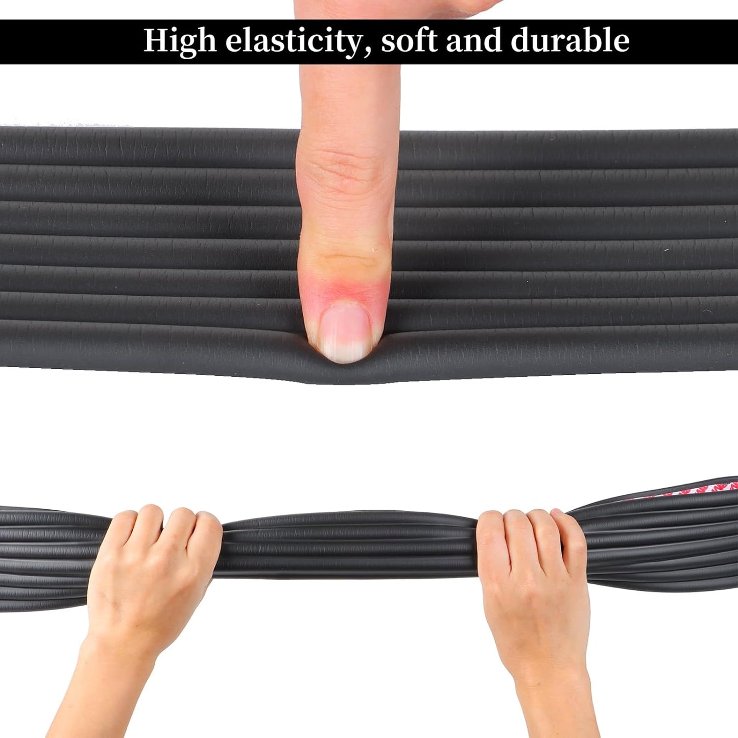 Corner Protector for Baby, Widen Edge Protector with Adhesive Backing, Baby Proofing Edge Corner Protectors Self Adhesive Furniture Corner Guard Bumper for Table, Desk, Fireplace (Black, 16.4ft)