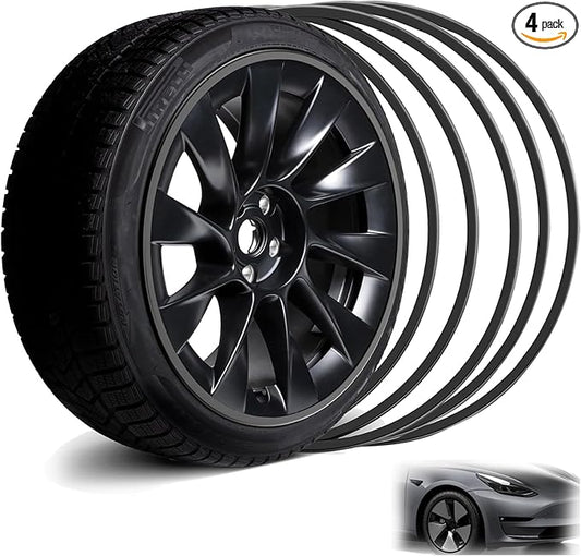 Rim Protector, 22" Wheel Protection Ring, Wheel Rim Protector with Aluminium Alloy Material, Strips for Curb Rash Prevention, Set of 4 Wheel Accessories Suitable for All Kinds of Vehicles