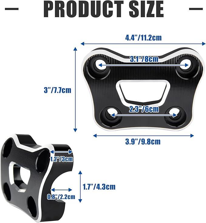 Handlebar Riser Cover Clamp for Can Am Spyder F3 F3S F3T 2015-2024 Spyder RT RTS 2020-2024; Aluminum Handle Bar Top Riser Clamp for Can Am Spyder Accessories