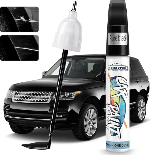 Black Touch Up Paint for Cars, Car Paint Scratch Repair Pen, Color Accurate Automotive Paint Quick and Easy Fix Vehicles Chip Rim Scuff Repair