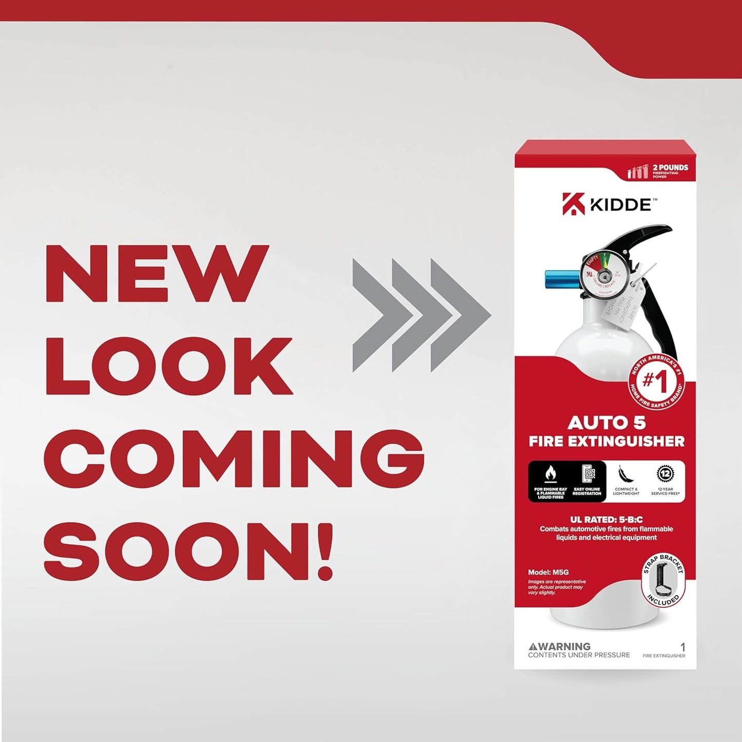 Kidde Fire Extinguisher for Vehicles, Cars, Trucks, Single-Use 5BC