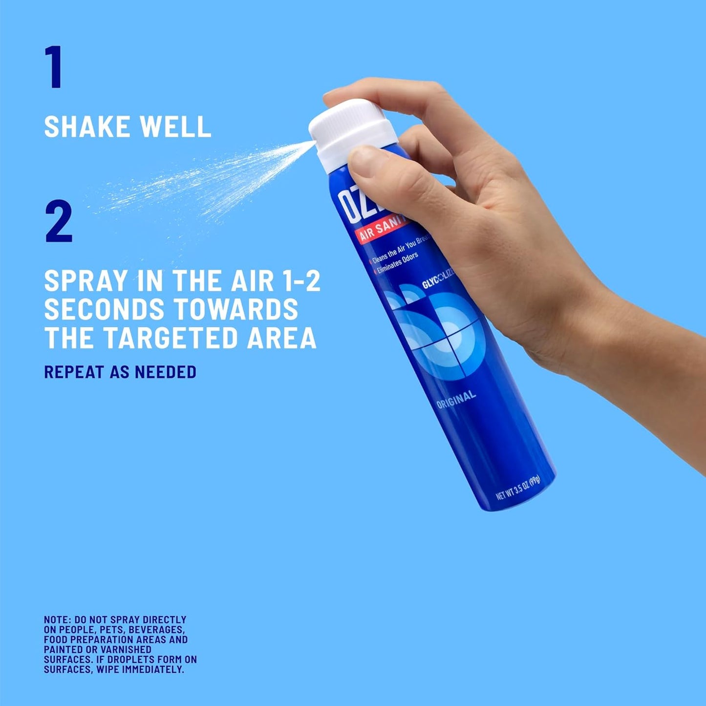 Ozium 3.5oz Air Sanitizer Spray & Odor Eliminator for Homes, Cars, Offices and More, New Car Smell, (Pack of 2)