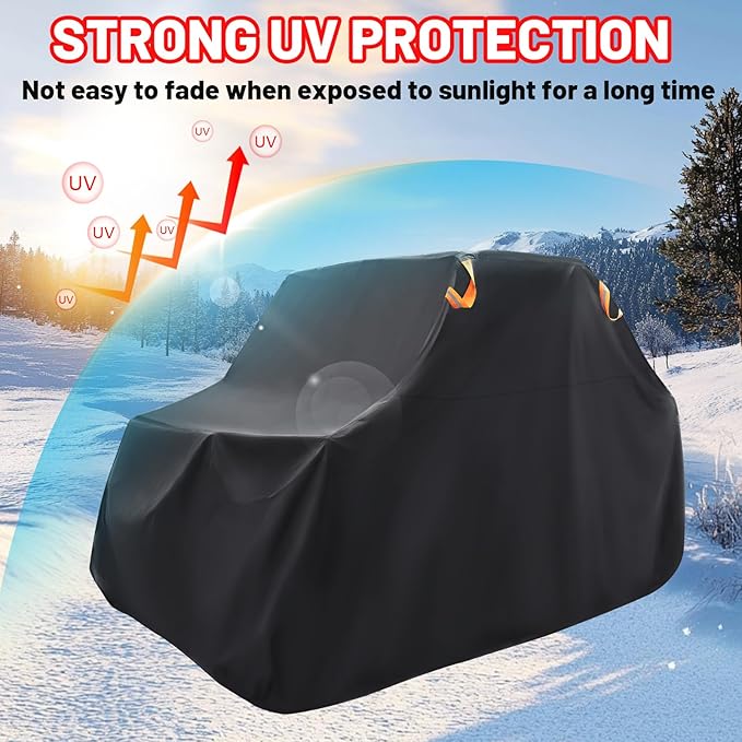 StarknightMT UTV Cover 2-3 Seater,Large Waterproof 210D Cover Compatible with Kawasaki Mule 4000 4010/Defender/Ranger XP 1000/Wolverine RMAX2/Pioneer/Uforce with Reflective Strips