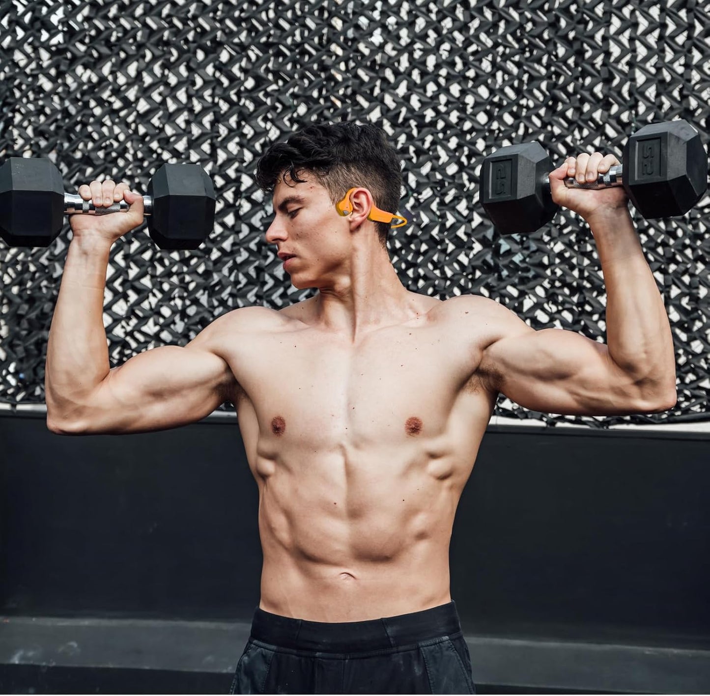 Bone Conduction Headphones Bluetooth - Wireless Open-Ear Headset with Microphones Lightweight Sweat Resistant Waterproof Running Earphones, Long Battery Life