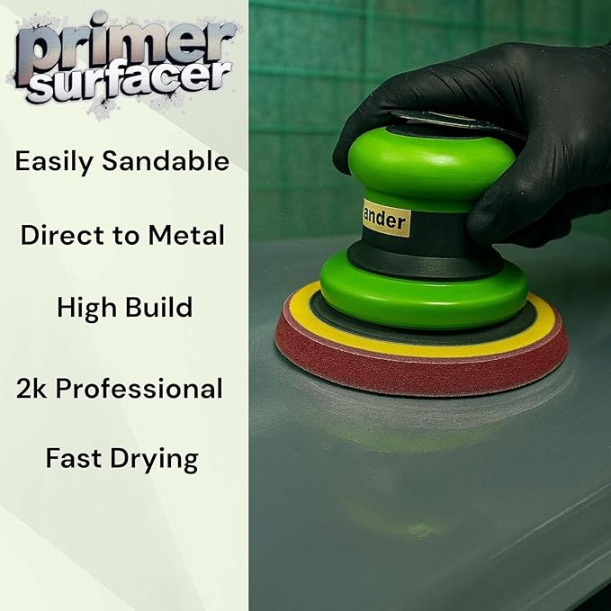 LiME LiNE Sand-able Automotive Primer Surfacer, Direct-to-Metal, High Build 2k Urethane, 1.25 Quart kit, (Light Grey) 4:1 mixture