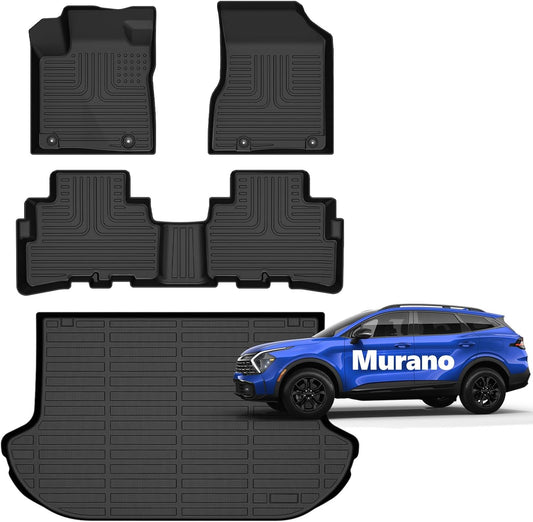 for Nissan Murano Floor Mats 2017.5 2018 2019 2020 2021 2022 2023 2024 Car Mats for Nissan Murano Accessories All Weather Floor Mats Cargo Liner 2017.5-2024