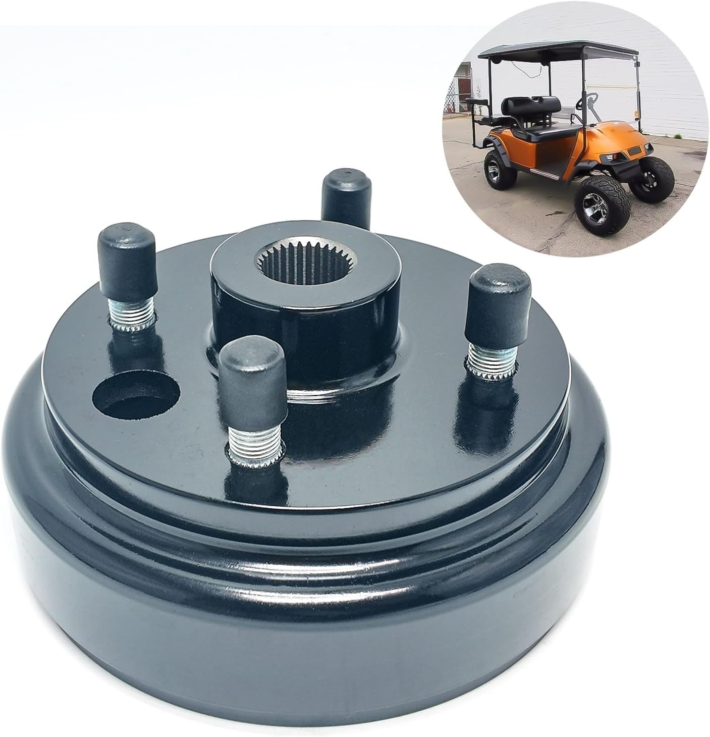 LOSTAR Golf Cart Brake Drum Hub Assembly with 30 Splines Compatible with 1991-up EZGO TXT RXV Marathon Medalist 4 Cycle Gas Replaces 21807G1