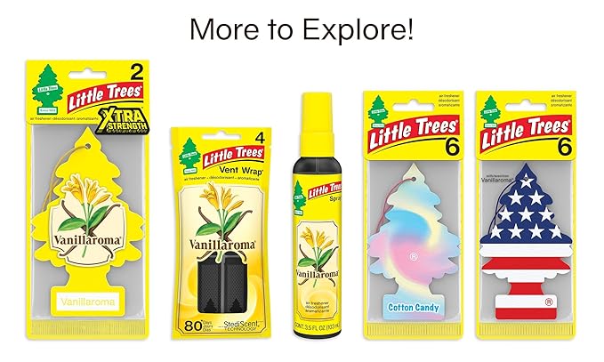 LITTLE TREES Car Air Freshener | Hanging Tree Provides Long Lasting Scent for Auto and Home | Vanillaroma, 24 Air Fresheners