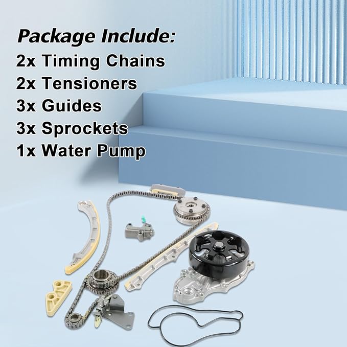 Engine Timing Chain Kit and Water Pump TS21136 G56331 G56332 Fits for 2006-2011 Civic SI 2.0L L4 DOHC "K20Z3" Aftermarket Part