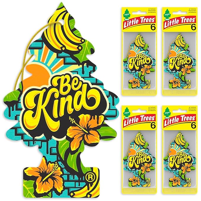 LITTLE TREES Car Air Freshener | Hanging Tree Provides Long Lasting Scent for Auto and Home | Be Kind, 24 Air Fresheners