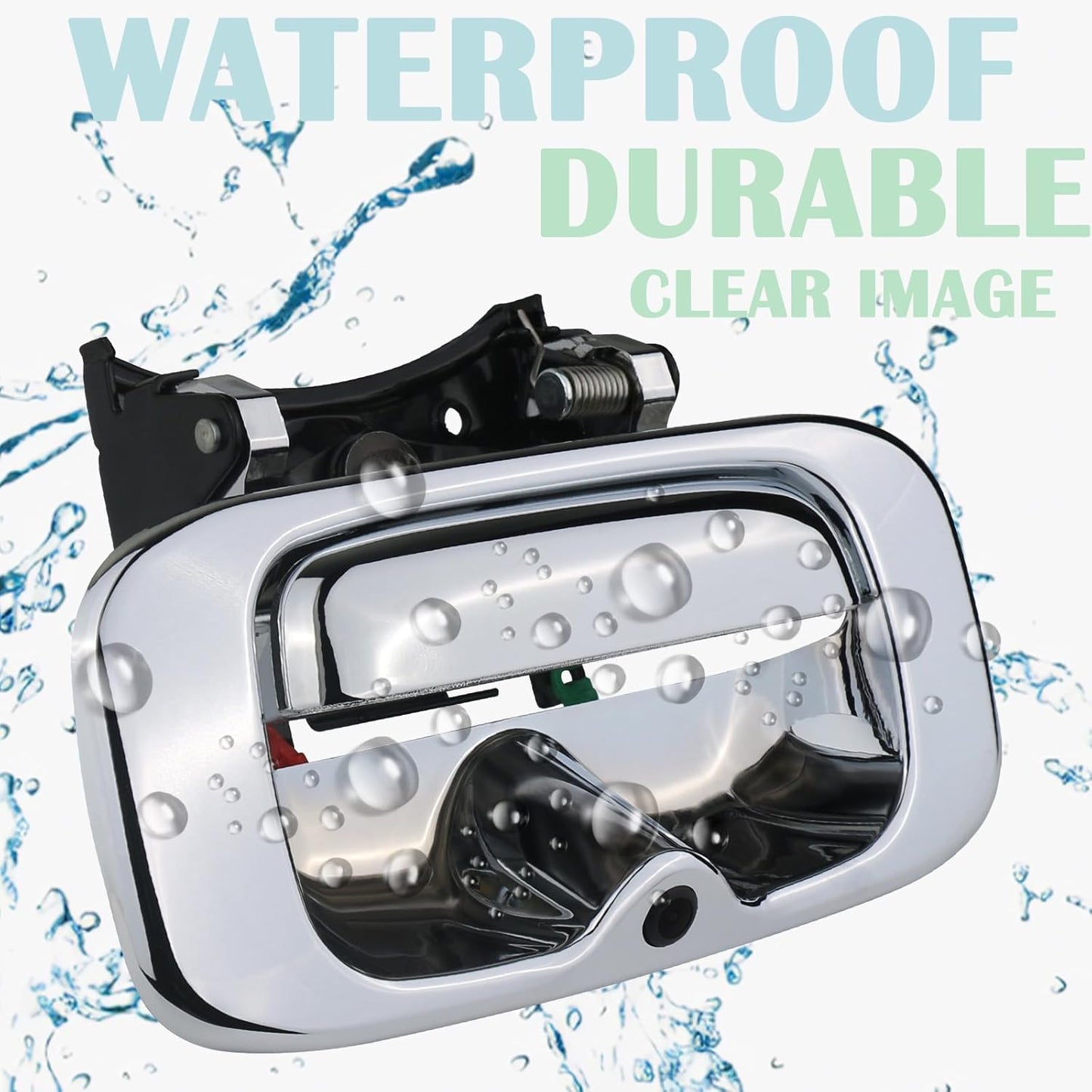 Backup Camera Tailgate Handle Rear View Camera Liftgate Latch Handle Chrome Compatible with 1999-2007 Chevrolet Chevy Silverado,GMC Sierra 1500 2500 3500 HD