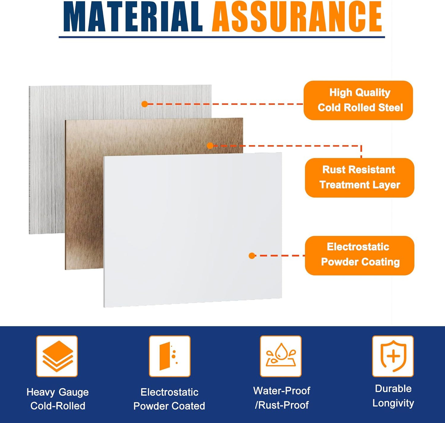 Metal Storage Cabinets Locker with Hanging Rod and Adjustable Shelves, 71'' Clothing Steel Storage Wardrobe for Home & Office, School, Employee,Gym(White, 71''H-Wardrobe)