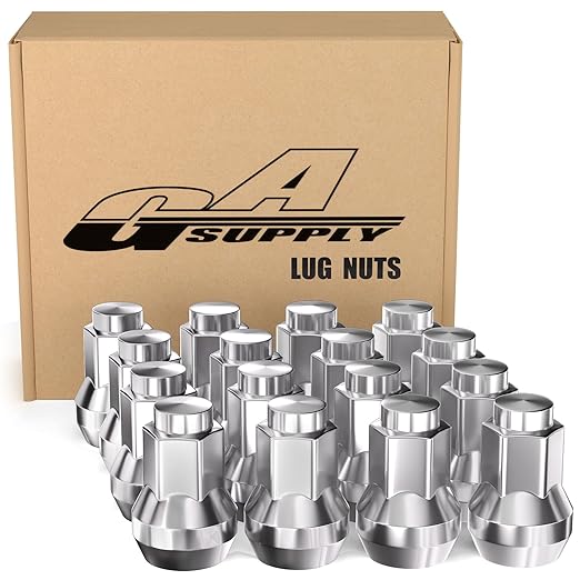 GAsupply ATV 3/8" x20 Lug Nuts 14mm Hex, 3/8-20 Closed End Acorn Tuner Chrome Lug Nut 1.2" 30mm Tall Conical Seat 60 Degree for Aftermarket Wheels, 16 Pcs