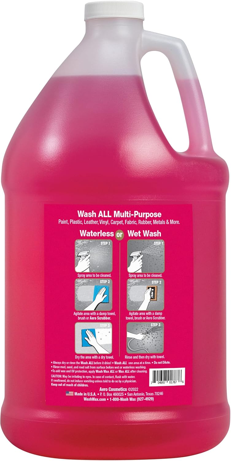 Aero Cosmetics Wash ALL Multi-Purpose Cleaner and Degreaser for your Home, Car, RV, Boat and Motorcycle