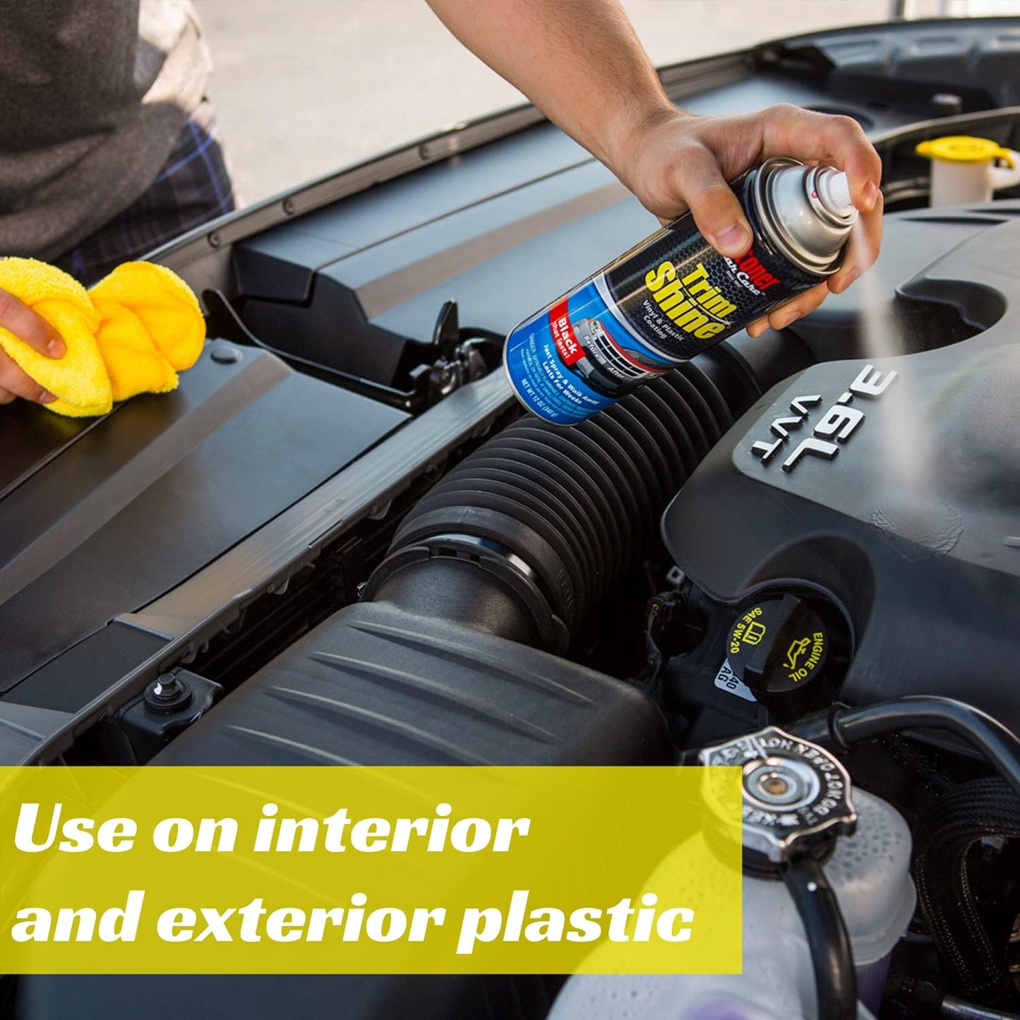 Stoner Car Care 91034-6PK Trim Shine – Vinyl and Plastic Protectant Coating for Interior & Exterior Car Detailing – Restores OEM Color, Adds Shine, UV & Water Protection – 12 Oz, Pack of 6