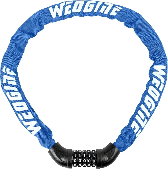 Bike Lock with Numbers and high Security Level, Bike Chain Lock, Bicycle Locks, 5 Digit Combination Lock for Bike, Bicycle, Scooter, Motorcycle, Door, Gate, Fence