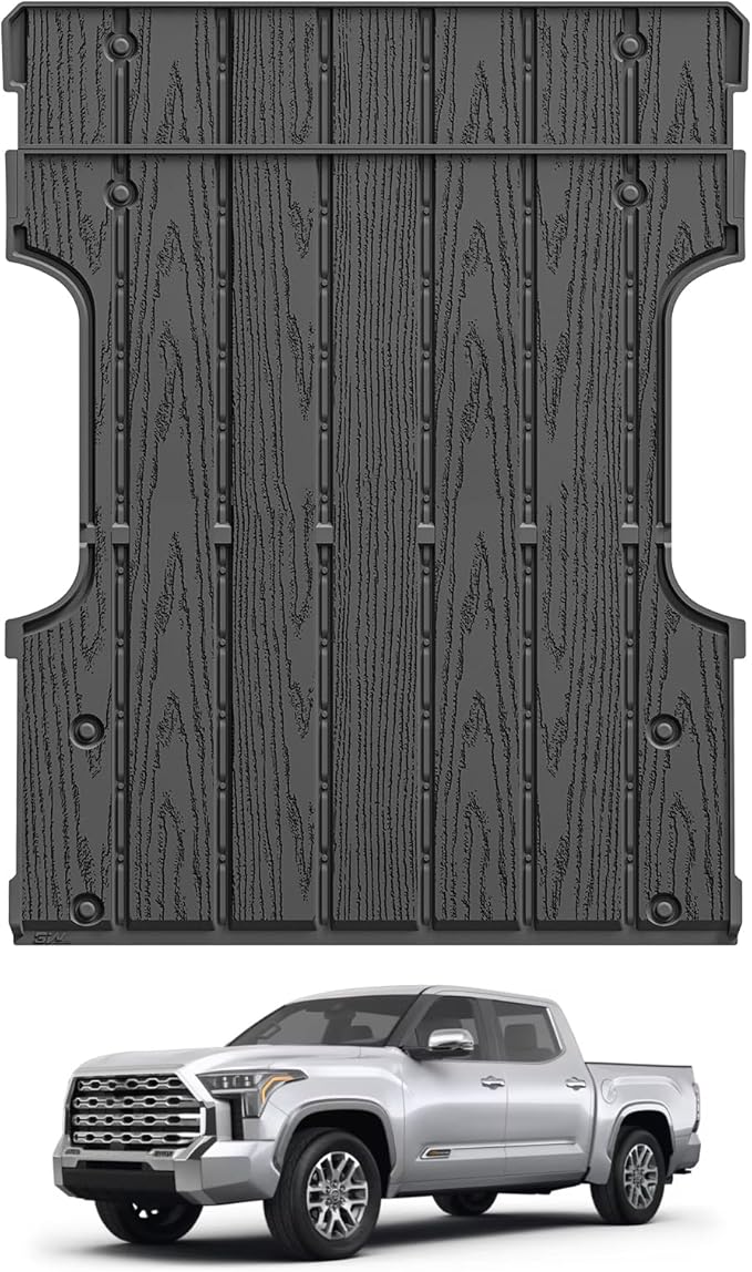 3W Truck Bed Mat for Toyota Tundra 2022-2026, Heavy Duty Tundra Accessories TPE Truck Bed Liner, All Weather Pickup Truck Bed Protection(Fit 6.5FT/6.5'Bed Mat)