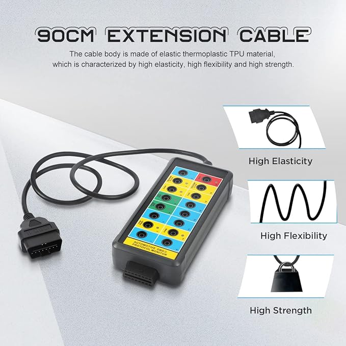 CMTOOL OBD2 Breakout Box with LED Light Indicator, Professional 16-Pin OBD Breakout Box, Automotive Electrical Diagnostic Test Tool, Portable Testing Tool