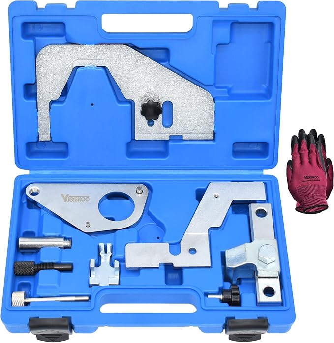 Engine Camshaft Timing Locking Tool Kit, Compatible with Jaguar Land Rover Evoque 2.0T, Ford Focus Mondeo Lincoln 2.0 2.3T SCTi Ecoboost Ti-VCT, 2.3T Mustang 303-1594 303-1595 303-1565 303-1504