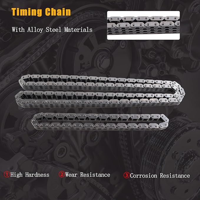 AUCERAMIC CJ5E6C525AD Timing Chain kit with VVT Sprockets Compatible with Ford Explorer Edge Escape Fusion Land Rover Discovery Sport Freelander Range Rover Evoque LV/L538 Lincoln MKC MKZ MKT 2.0L L4