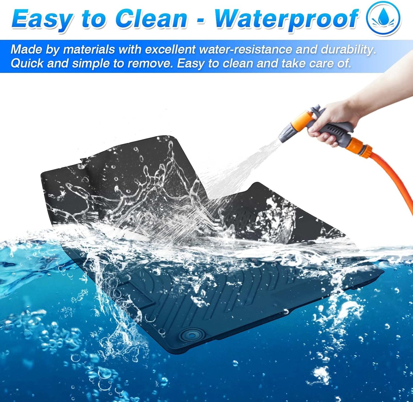 Cartist Floor Mats Custom Fit for Ford Escape/C-max 2013 2014 2015 2016 2017 2018 2019 All Weather Floor Liners for Ford Escape Accessories Carpet Protection TPE Odorless