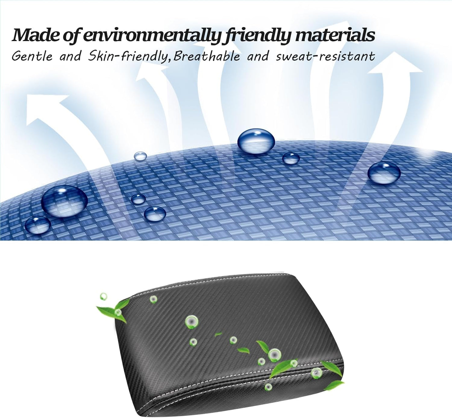 SKTU for 2020-2024 Volkswagen Golf Center Console Cover 2023 2024 Golf Armrest Cover Volkswagen Golf 2023 2024 Accessories 2023 2024 Golf Seat Box Cover 2023 Golf Center Console Cushion (Gray Line)