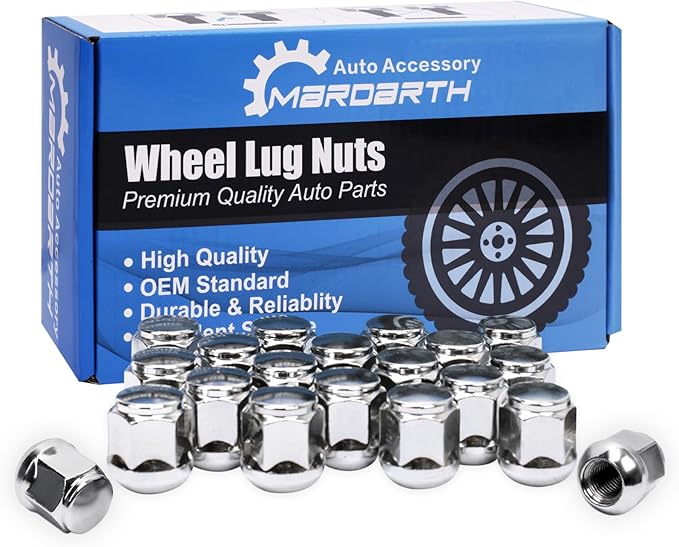 Set of 20, 12x1.5 Radius Lug Nuts with Ball Seat Compatible with Honda Acura Factory Alloy Wheels