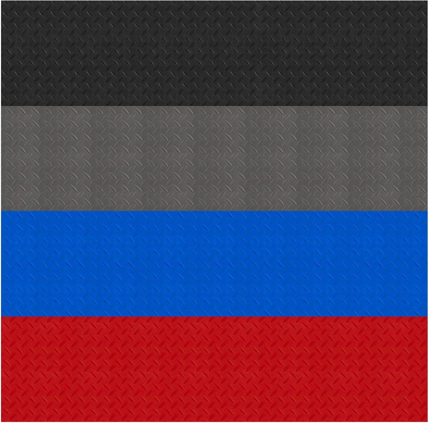 2.5mm Thickened 7.5Ft x 27Ft Garage Floor Mat Rubber Flooring Roll 202.5sqft Diamond Plate PVC Rubber Trailer Mat Non-Slip Floor Protector Mat for Garage Warehouse Basement Trailer - Black