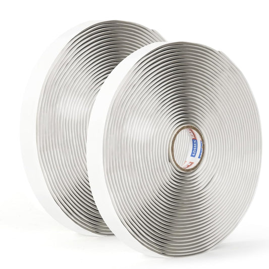 ADHES Premium Butyl Sealant Tape 1/2" x 30 'x 1/8", 2 Rolls Gray Butyl Rubber Sealant Tape for RVs, Vehicles, Marine and Home Repair – Ideal for Headlights, Windows, Doors, and Windshields