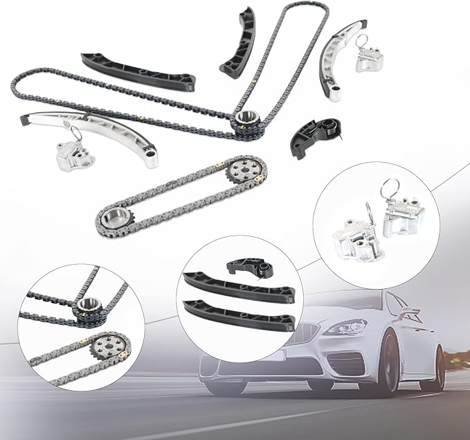 Engine Timing Chain Kit LR032048 LR072638 LR051013 Fits for 2011-2013 LR4 5.0L V8,for 2010-2015 RANGE ROVER SPORT 3.0L 5.0L,for 2010-2015 RANGE ROVER 5.0L Timing Chain Kit Parts