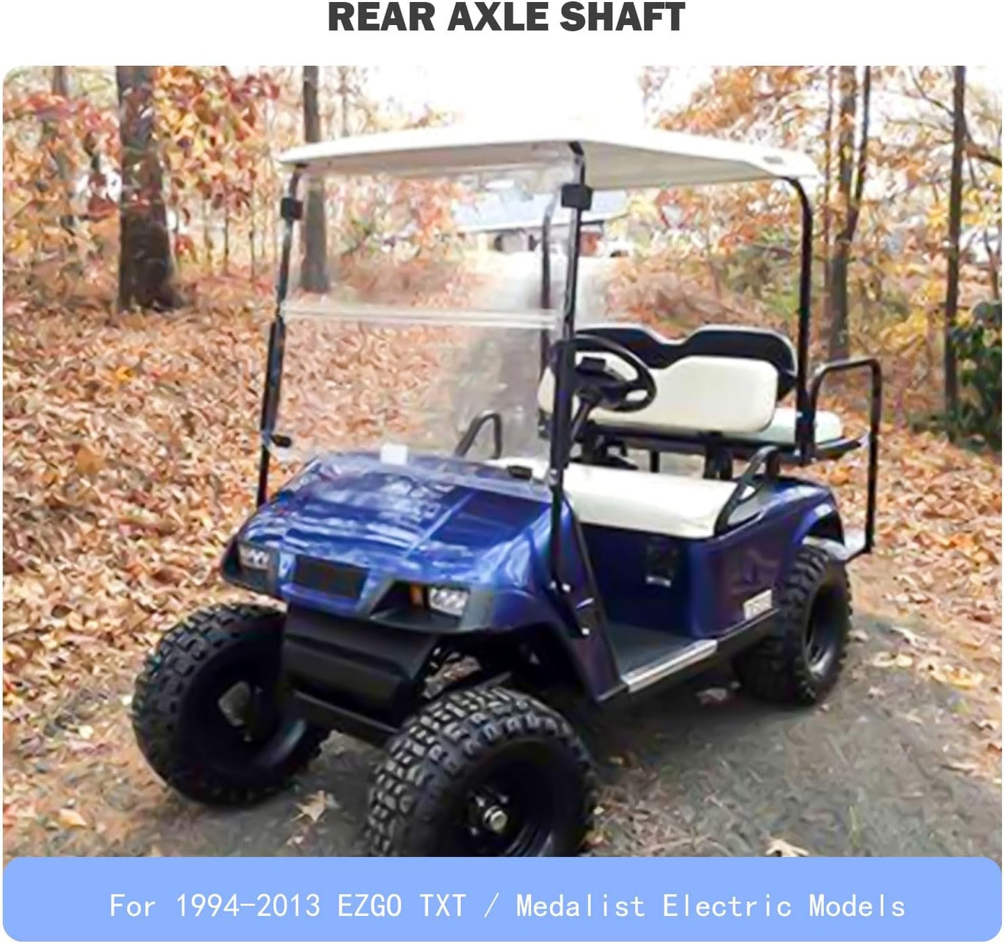 LOSTAR Golf Cart Driver/Passenger Side Rear Axle Shaft with Bearing Seal Kit Compatible with 1994-2013 EZGO TXT Medalist Replacement OEM# 20377G11 20377G12