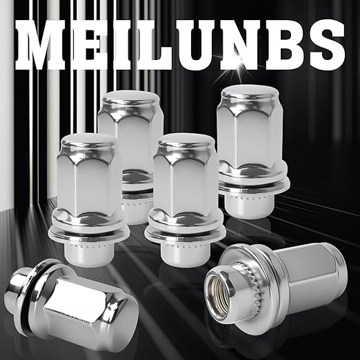 24Pcs M12x1.5 Lug Nuts, 13/16 (21mm) Hex 1.85 Inch Length OEM Replacement for Lexus ES300 GS300 GS400, Toyota Camry Avalon Highlander, Mitsubishi Lancer Outlander Chrome