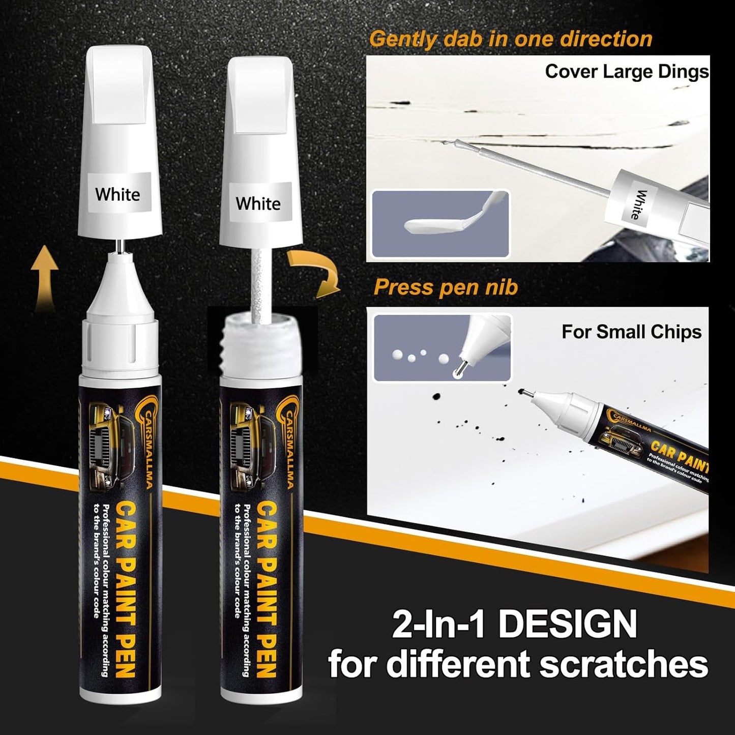 S3/S3B Phantom Black Car Touch Up Paint for Hyundai, Color Accurate Car Paint Scratch Repair Pen Kit Quick & Easy Fix Vehicle Chips and Automotive Nicks Scuff