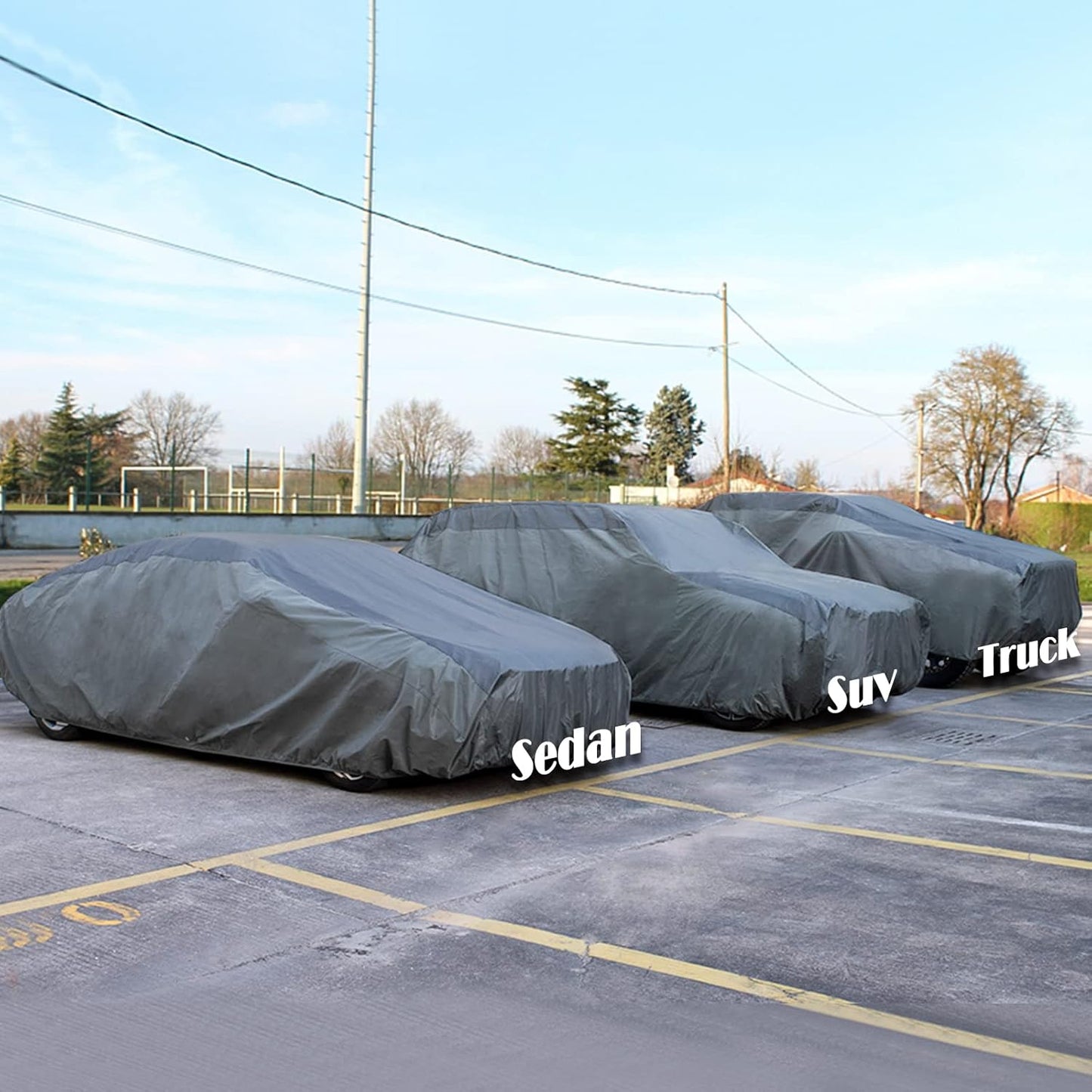 XCAR Ultra Light Waterproof Car Cover for Automobiles All Weather Protection, Windproof & Breathable, Fits Sedan Up to 185"