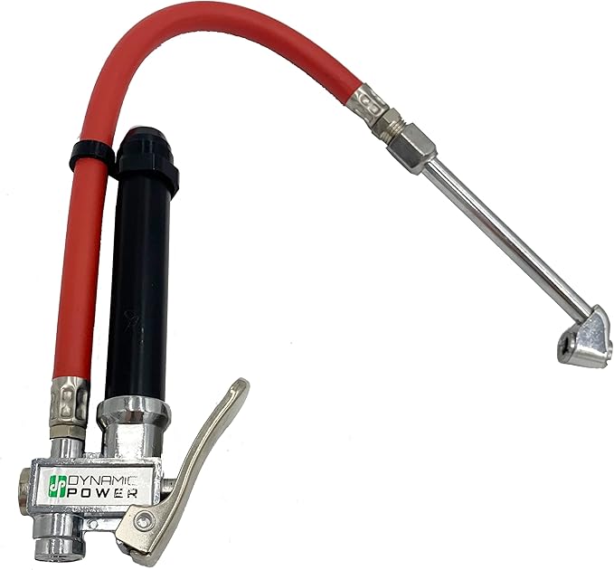 Dual Foot Chuck Inflator with 12“ Rubber Hose, 1/4" Female NPT. D-TG-6
