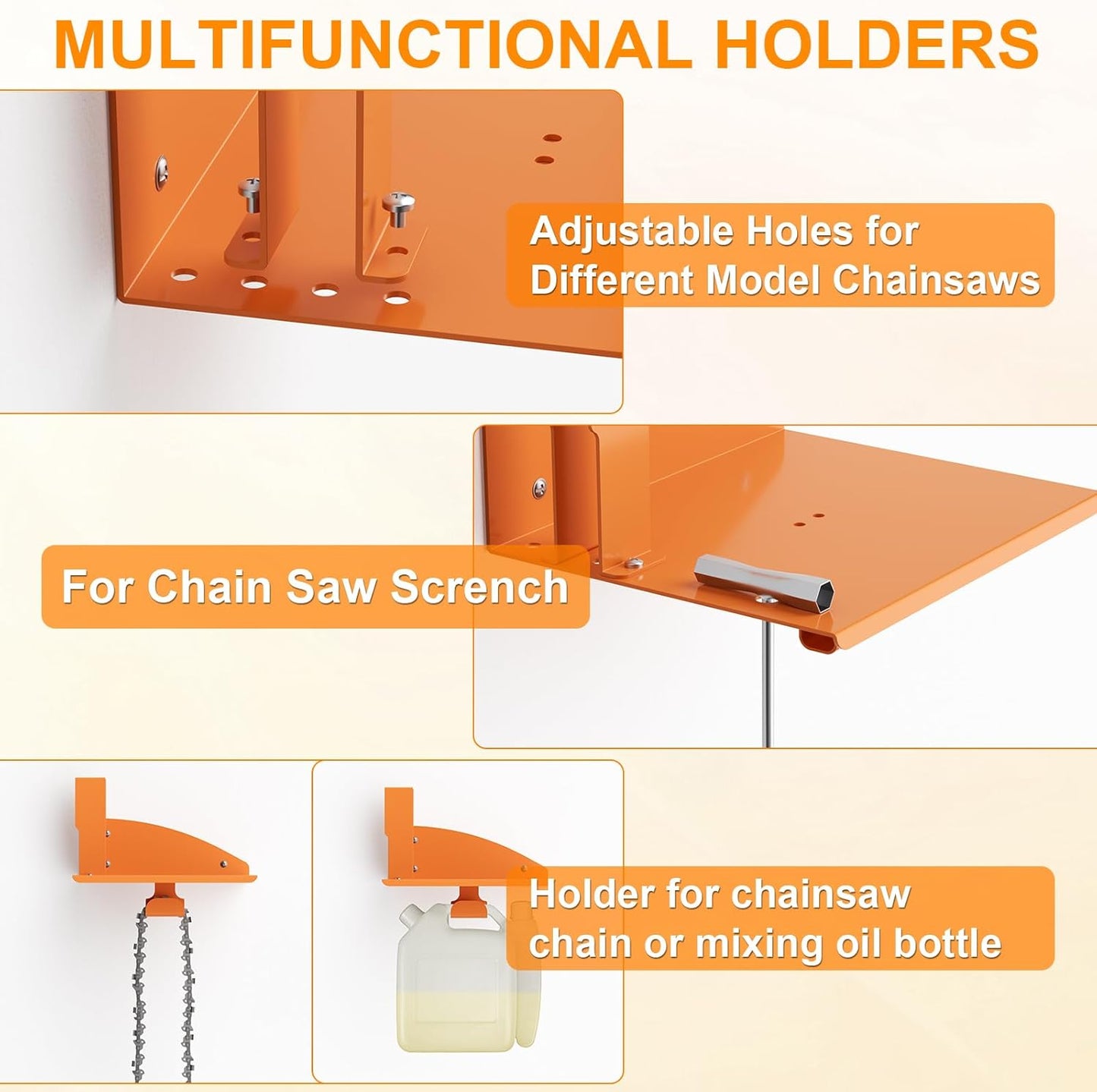 Chainsaw Holder, Chainsaw Wall Mount for Stihl MS250, MS251, MS170, MS171, MS172 Heavy Duty Chainsaw Rack Garage Storage Holder Chain Saw Display