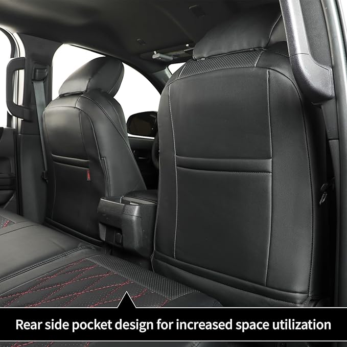 coverdream 4runner Seat Covers Full Set for 2025 2026 Toyota 4Runner 5 Seats Pickup Truck Seat Cushion,Fully Covered Luxury Waterproof Leather Seat Protector,Armrest Cover Included(Black & Diamond)