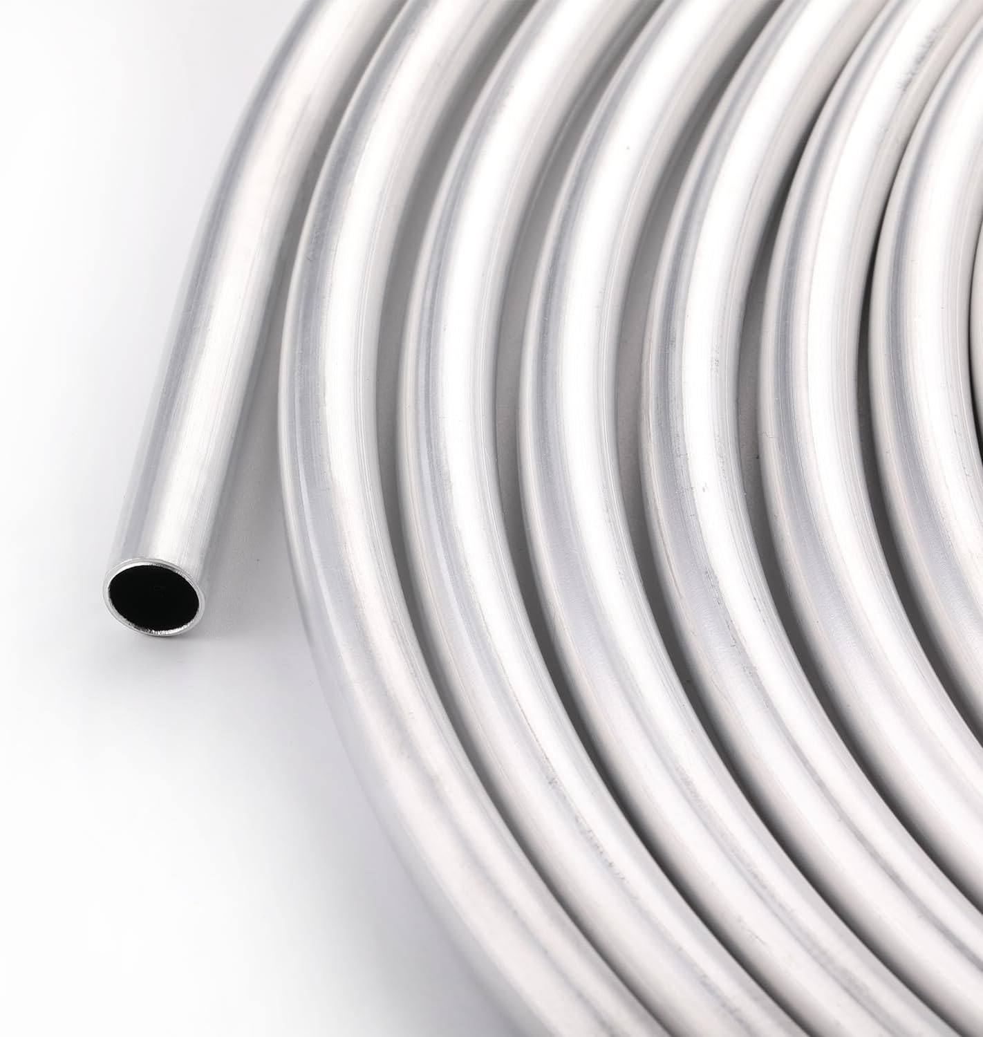 3/8" OD Aluminum Hard Fuel Line Hardline Tube Tubing Coil 10 Feet Roll