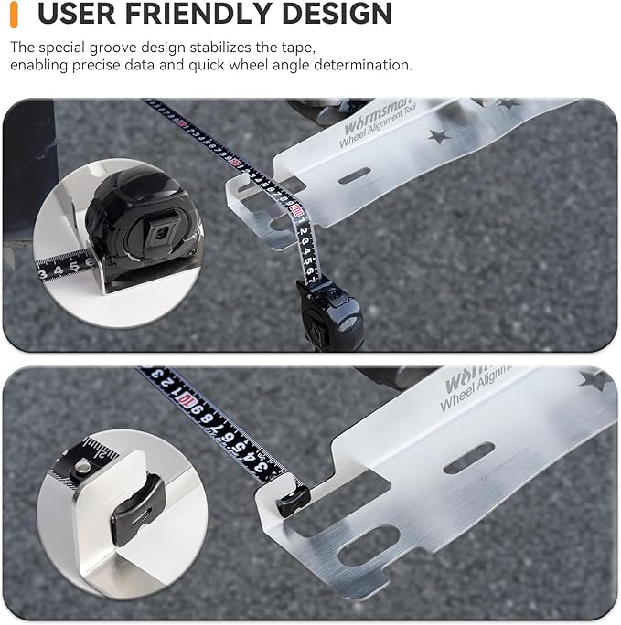 Wheel Alignment Tool,Alignment Tool with 2 Tape Measures for Fast Accurate Camber/Toe Readings,Stainless Steel Wheel Alignment kit for Cars, SUVs and Light Trucks