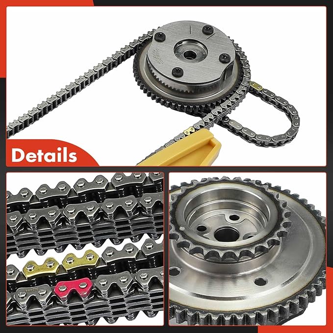 A-Premium 21-PC Engine Timing Chain Kit with VVT Sprocket Compatible with Ford F-150 F150 2011 2012 2013-3.5L