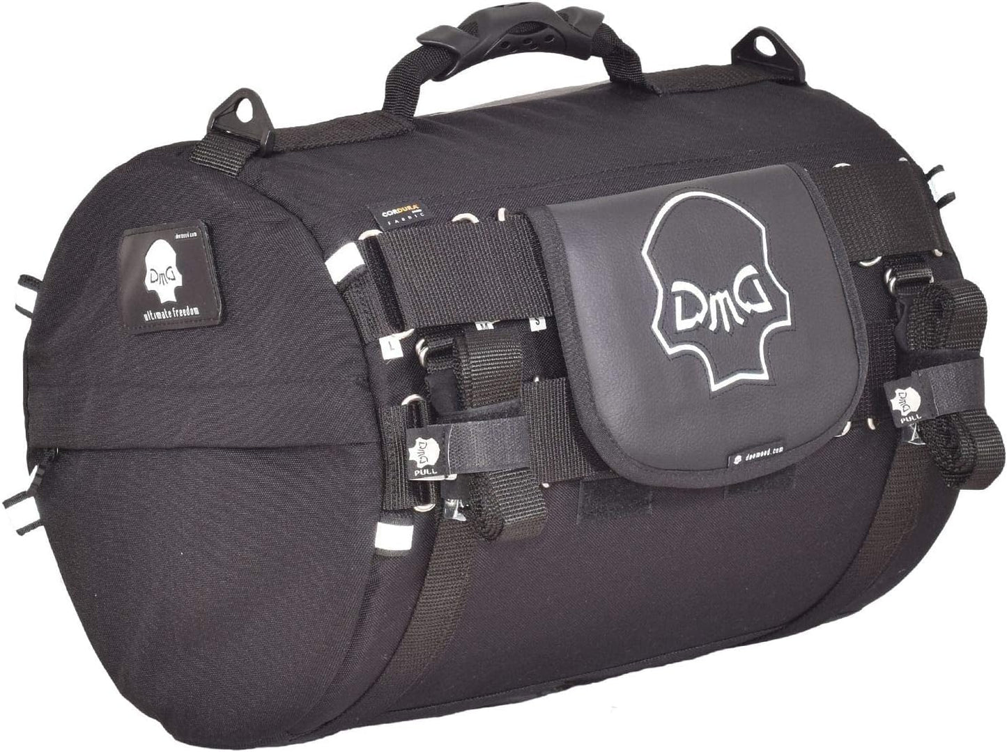 TUBE motorcycle travel luggage, made of waterproof Cordura and Italian leather 6.6 gallons capacity, motorcycle seat/rack/sissy bar bag