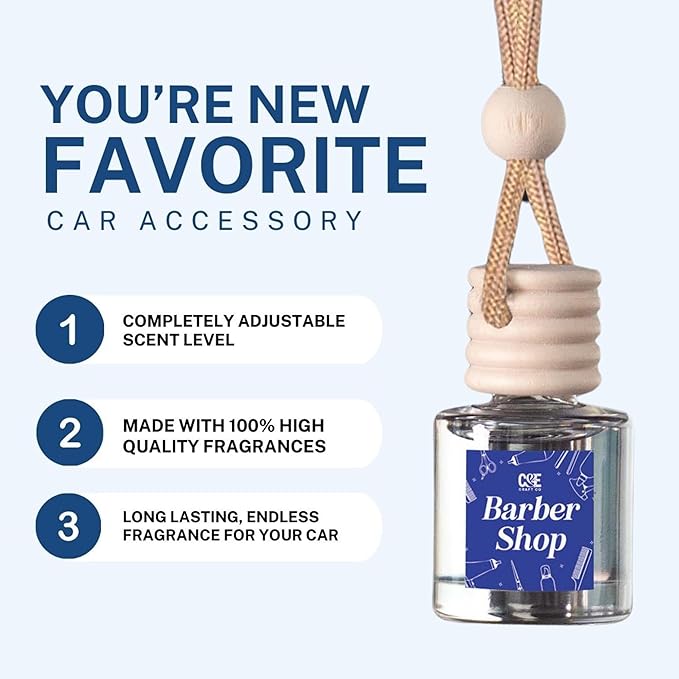 CANDECraftCo Car Air Hanging Fragrance Oil, Car Auto Freshener for Essential Oils, Scents Fragrance Aromatherapy Automobile Diffuser, Long Lasting (Honeysuckle Bloom)