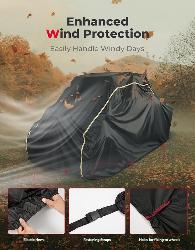 KEMIMOTO UTV Cover 4 Seater Compatible with Polaris RZR Pro XP 4, Ranger Crew 1000, Kawasaki Teryx KRX 4 1000, Can-Am Defender MAX, Commander MAX, Uforce 1000 XL, Pioneer 1000-6, 162''x66''x73''