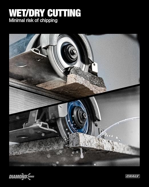 CRALY 3 Inch Super Thin Turbo Diamond Blade, 3/8 in Arbor, 3'' Diamond Stone Blade for Angle Grinder & Circular Saw, Diamond Cutting Wheel for Cutting Granite, Concrete, Brick, Marble, Masonry, 2PC