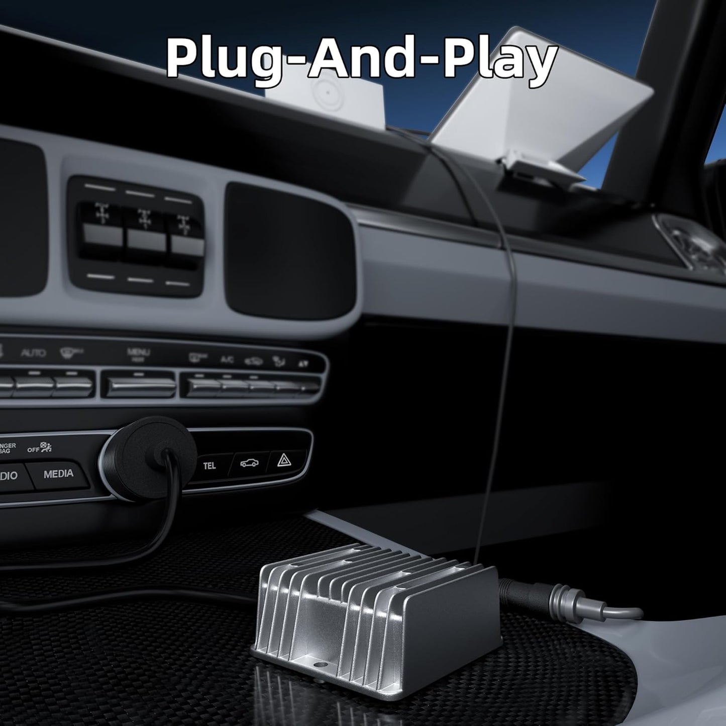 Starlink Gen 3 Step Up Cigarette Lighter Adapter with DC Cable, 57V 4.5A Output, 10V-36V Input, 18 AWG Starlink Gen3 Car Charger, Waterproof, Portable, High Efficiency, Stable