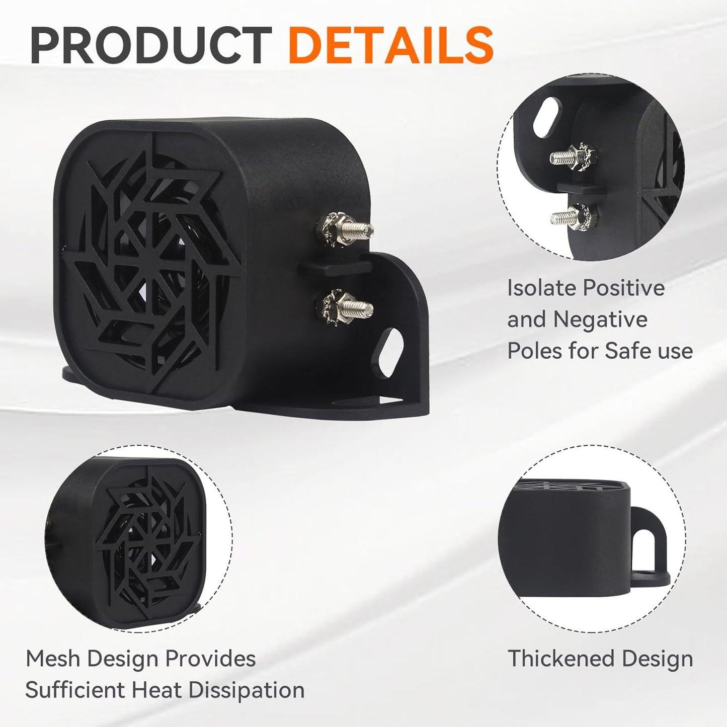 735 Back-up Alarm 12V-48V 110dB IP67 Waterproof Dust-Proof Reversing Warning Alarm with Super Loud Beeper Tone for Truck Van Forklift Car Lorry Agricultural Vehicles