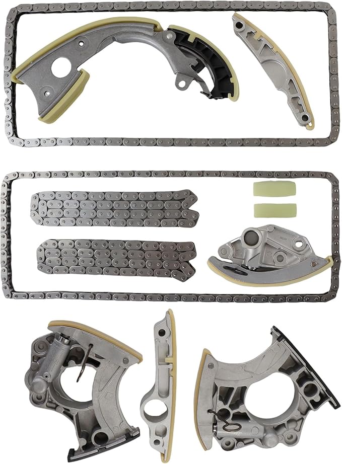 HJ01015A Engine Timing Chain Kit Compatible with AUDI Q5 A6 3.2L 3.0L V6 A8 S6 S7 S8 4.0 V8 CCAA CALA Engine Timing Set Replace # HJ01015A